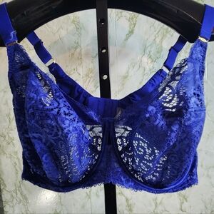 Tia Lyn Blue Lace Underwire Bra